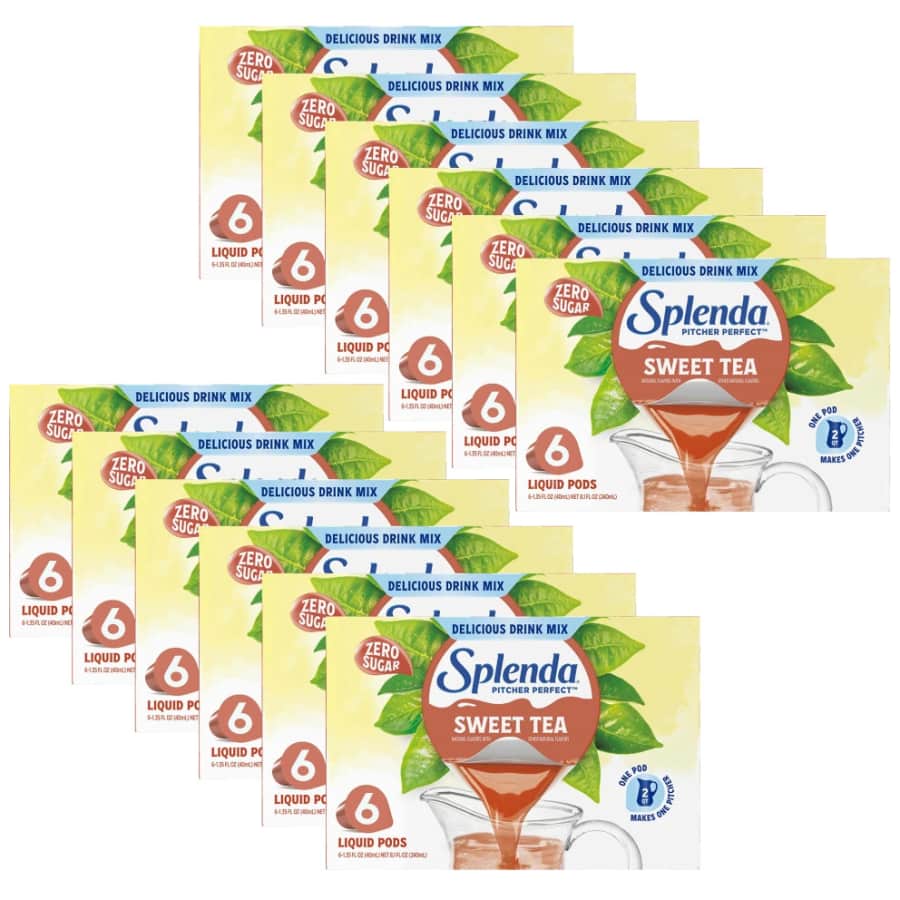 Splenda Peel and Pour Sweet Tea and Pink Lemonade Drink Mixes 72-Pack: $20 Splenda Peel and Pour Sweet Tea and Pink Lemonade Drink Mixes 72-Pack: $20