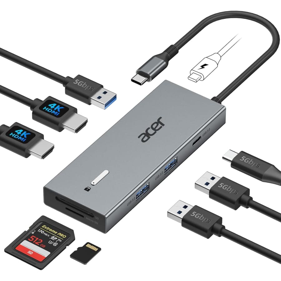 Acer 9-in-1 USB-C Laptop Docking Station: $37 Acer 9-in-1 USB-C Laptop Docking Station: $37