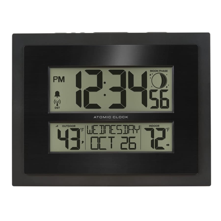 La Crosse Technology Atomic Clock with Outdoor Temperature and Moon Phase: $32 w/ Prime La Crosse Technology Atomic Clock with Outdoor Temperature and Moon Phase: $32 w/ Prime