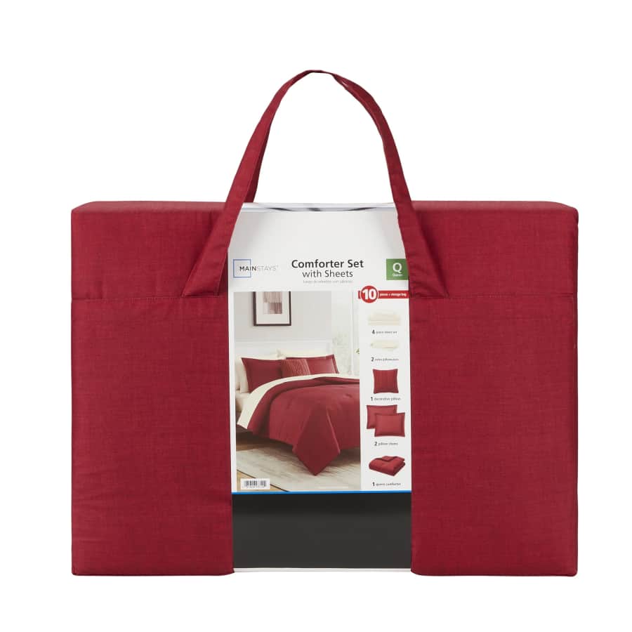 Mainstays 10-Piece Bed in a Bag Comforter Set: $22 for Twin, $24 for Full Mainstays 10-Piece Bed in a Bag Comforter Set: $22 for Twin, $24 for Full