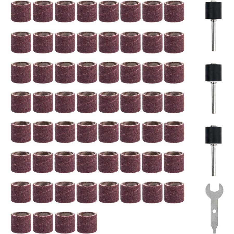 Hardell 60-Piece Sanding Drum Set for Rotary Tools: $3.64