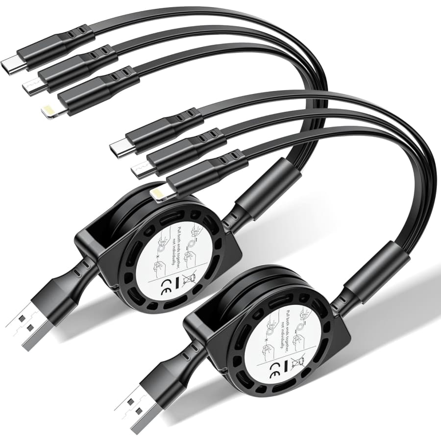 3-in-1 Retractable Charging Cable 2-Pack: $6.49 3-in-1 Retractable Charging Cable 2-Pack: $6.49