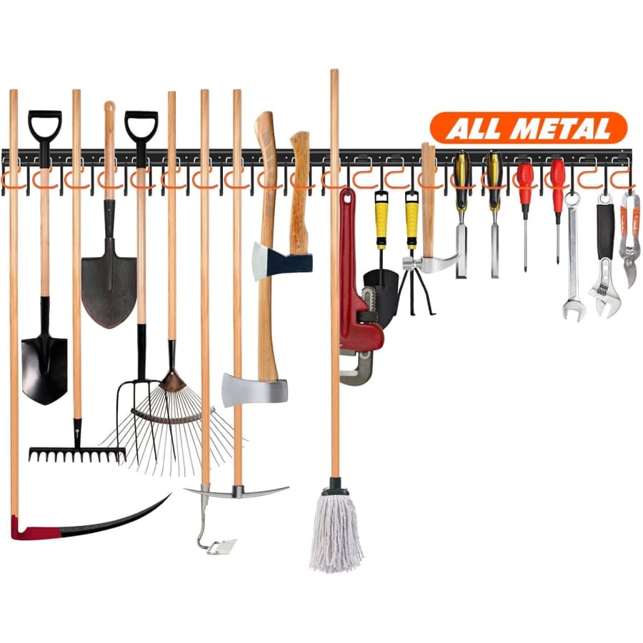 68" Metal Garden Tool Organizer: $28 68" Metal Garden Tool Organizer: $28