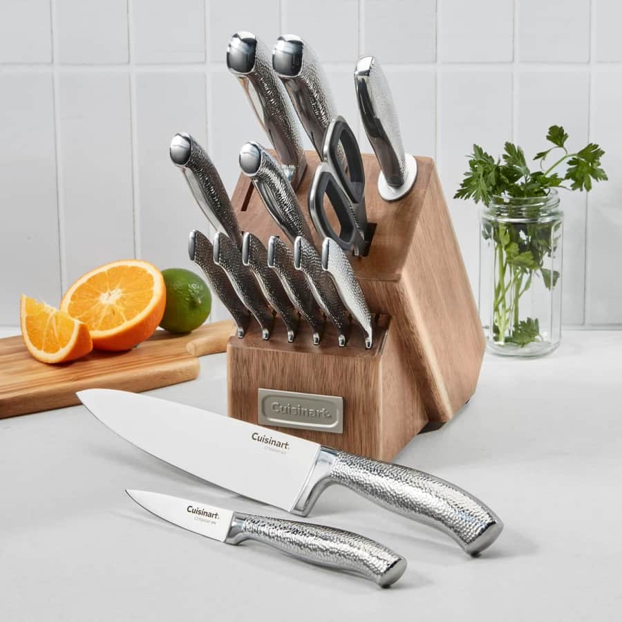 Cuisinart Cuisinart 15-Piece Stainless Steel Soft Hammer Knife Block Set: $69.95 Cuisinart Cuisinart 15-Piece Stainless Steel Soft Hammer Knife Block Set: $69.95