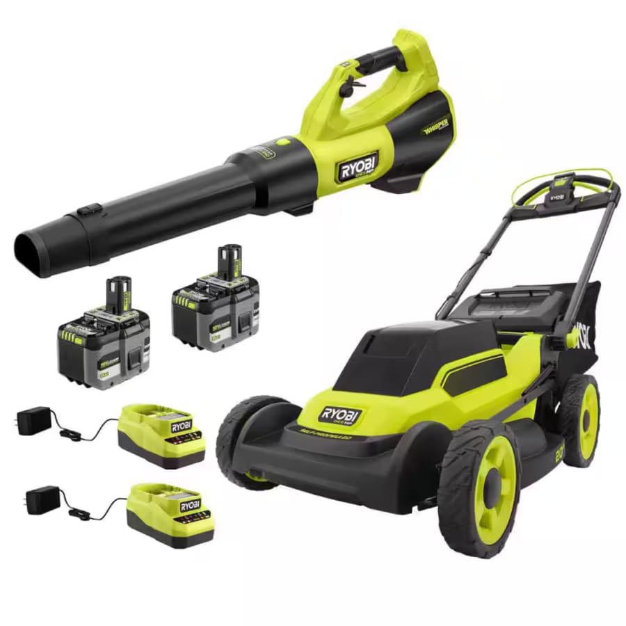 Ryobi ONE+ HP 18V Brushless 20" Cordless Walk Behind Self Propelled Mower and Blower: $489