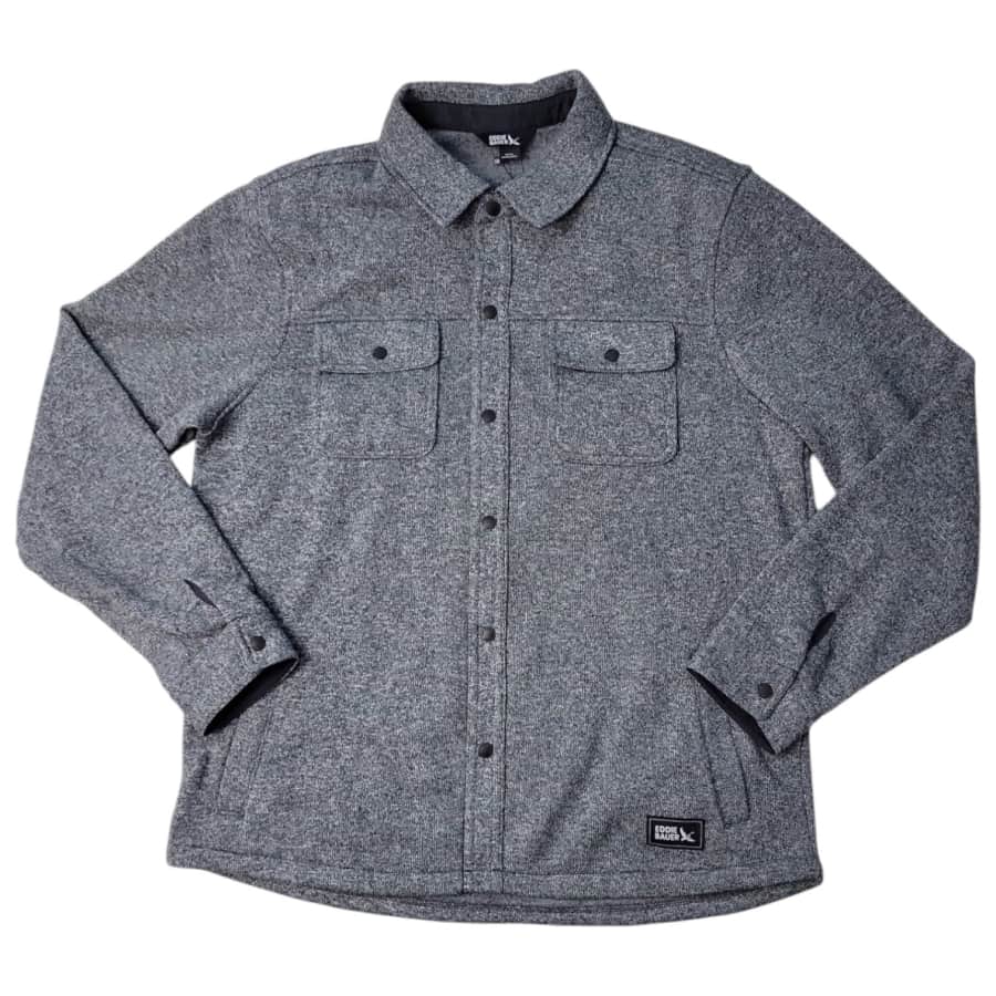 Eddie Bauer Men's Sweater Warm Fleece Shirt Jacket: $30
