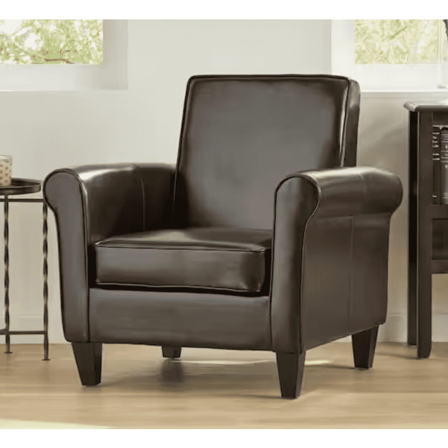 Noble House Freemont Chocolate Brown Bonded Leather Club Chair: $211