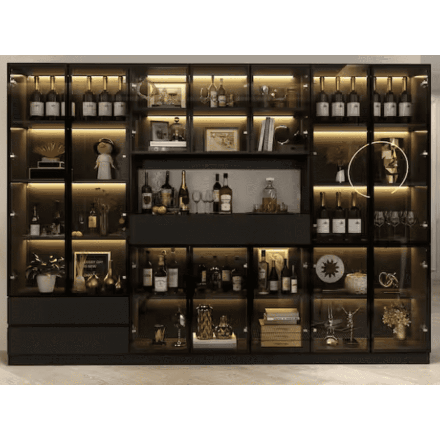 Fufu & Gaga 30-Shelf Combo Bookcase with Tempered Glass Doors: $747 Fufu & Gaga 30-Shelf Combo Bookcase with Tempered Glass Doors: $747