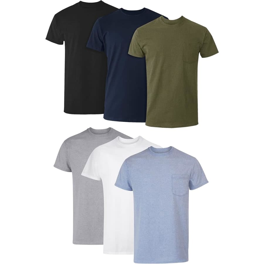 Hanes Men's Pocket Undershirt 6-Pack: $15 Hanes Men's Pocket Undershirt 6-Pack: $15