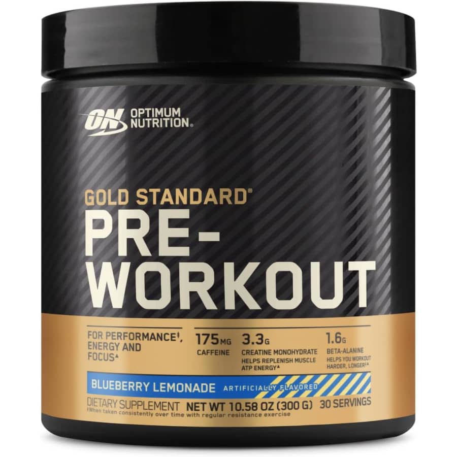 Optimum Nutrition Gold Standard Pre-Workout 30-Serving Canister: $20
