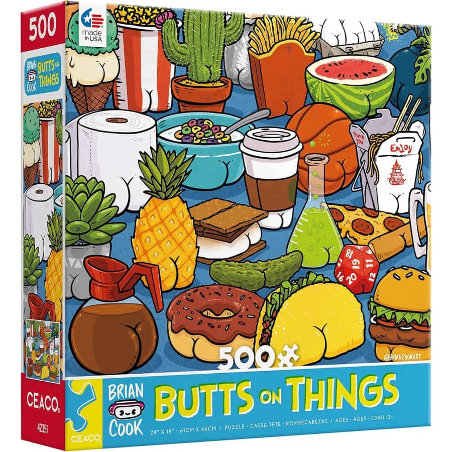 Butts on Things 500-Piece Jigsaw Puzzle: $12