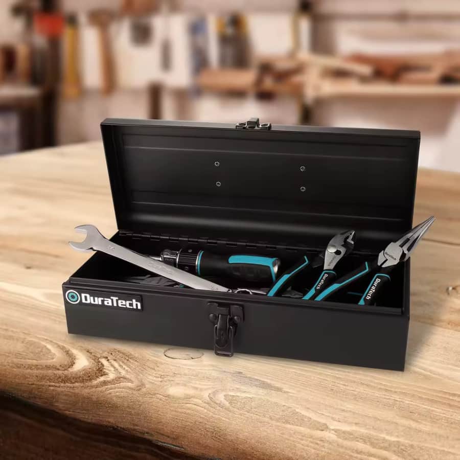 DuraTech 15" Portable Steel Tool Box: $26.46