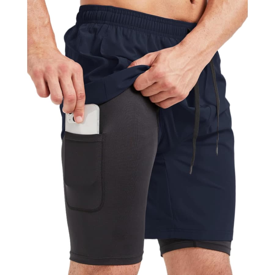 Sponeed Men's 2-in-1 Workout Shorts: $14.99