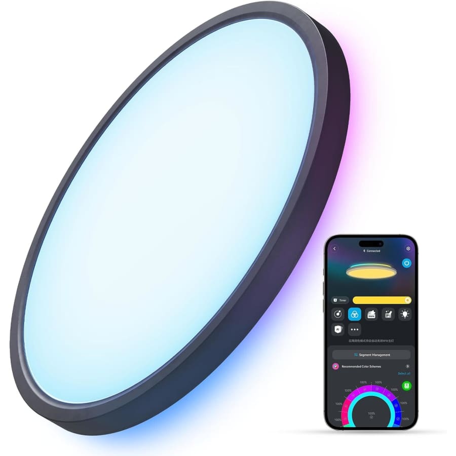 Govee 12" RGBIC Smart Ceiling Light: $55