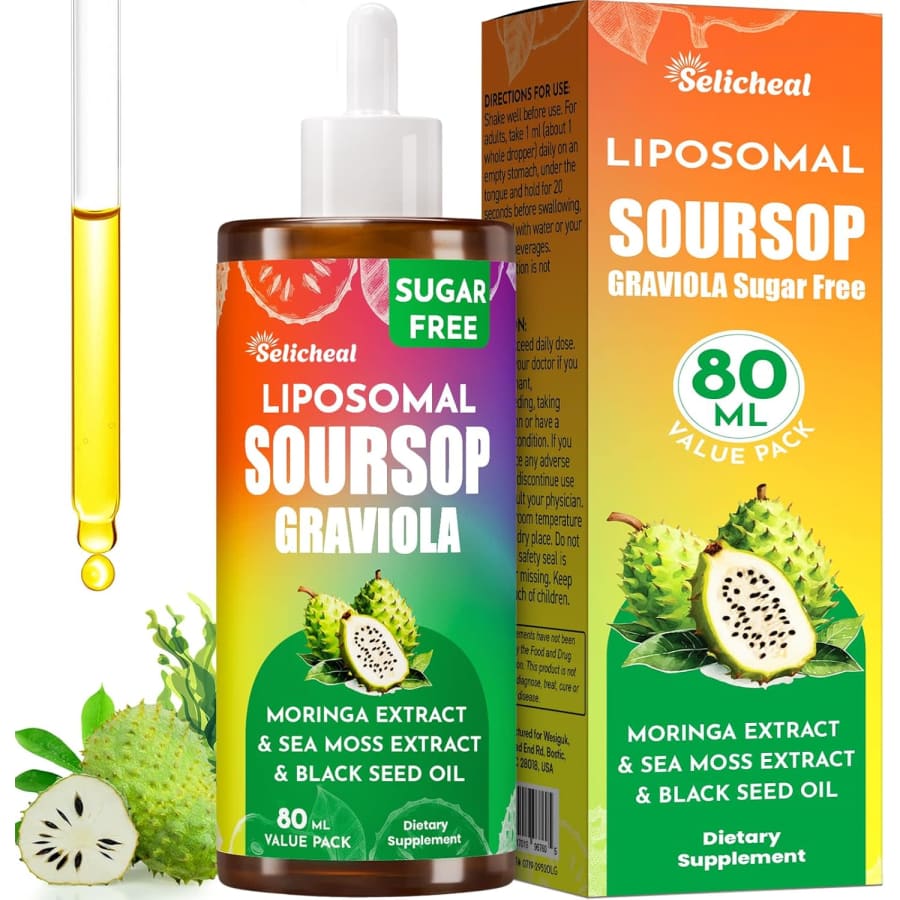 Selicheal 80mL Soursop Graviola Bitters Multivitamin Drops: $9.99 Selicheal 80mL Soursop Graviola Bitters Multivitamin Drops: $9.99