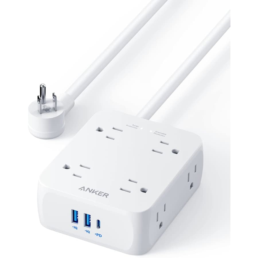 Anker Power Strip with USB Ports and Surge Protection: $20