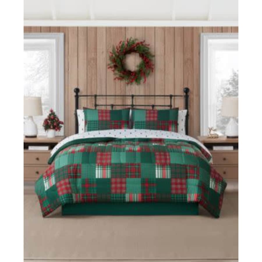 Macy's Holiday Patchwork 8-Piece Comforter Set: $29.93