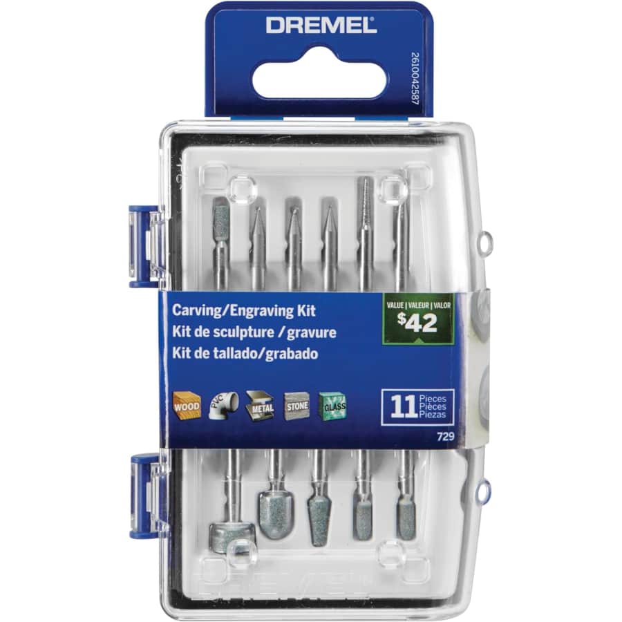 Dremel 11-Piece Carving & Engraving Rotary Tool Accessories Kit: $10