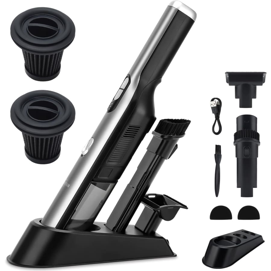 Handheld Cordless Vacuum with 18KPa Suction and LED: $42 Handheld Cordless Vacuum with 18KPa Suction and LED: $42