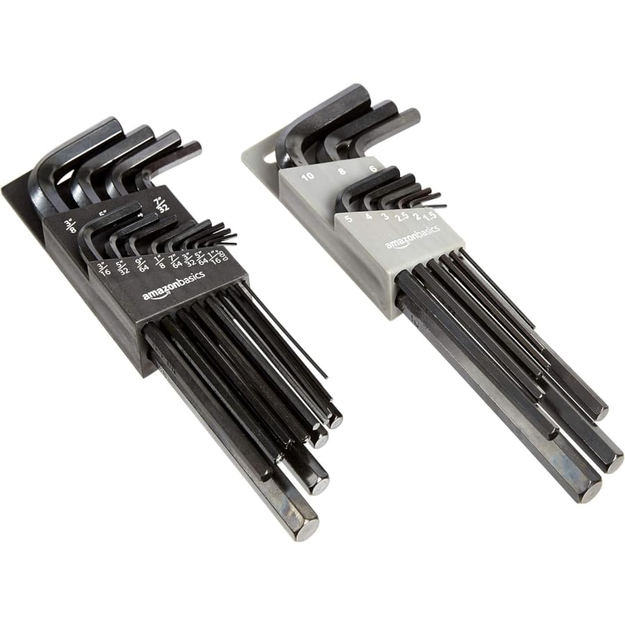 Amazon Basics 22-Piece Long Arm Hex Key Wrench Set: $9.39