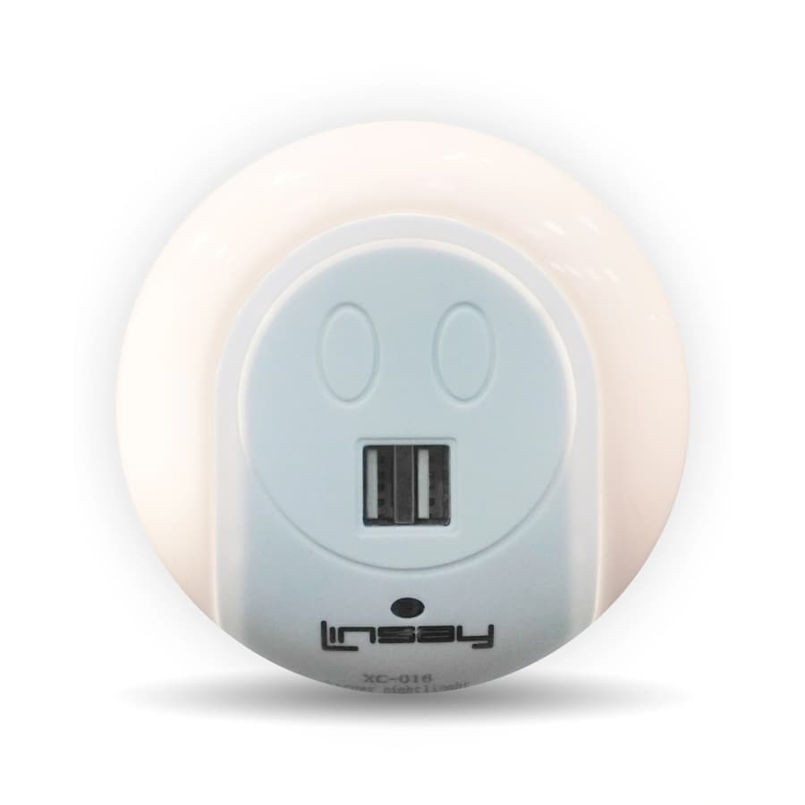 Linsay 2 USB Charging Station Smart Night Light: $15