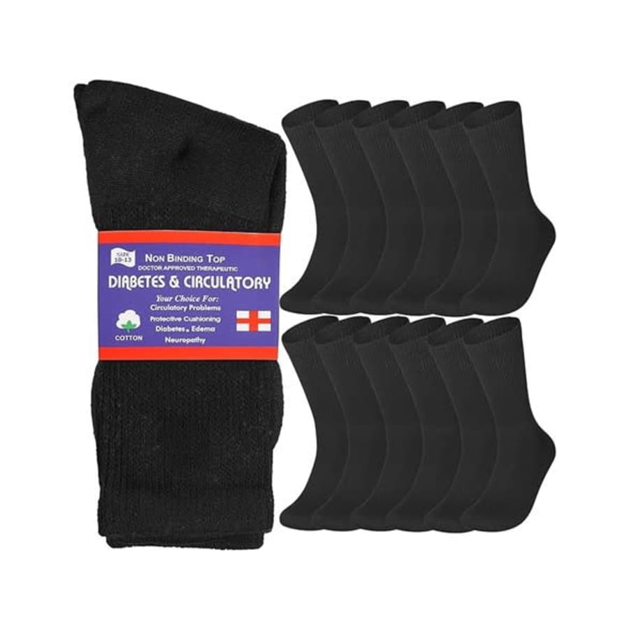 Nextex Diabetic & Circulatory Crew Sock 12-Pack: $25