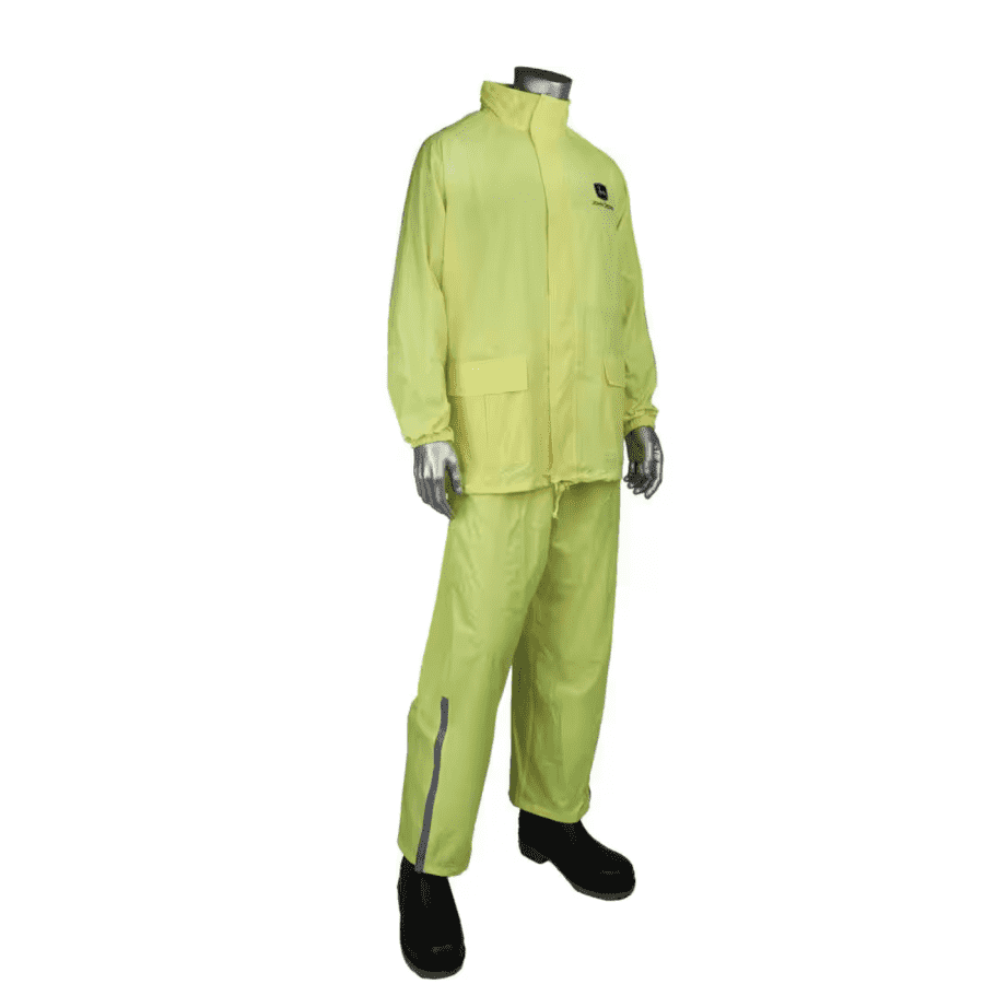 John Deere Polyurethane-Coated Waterproof 2-Piece Rain Suit: $29.99