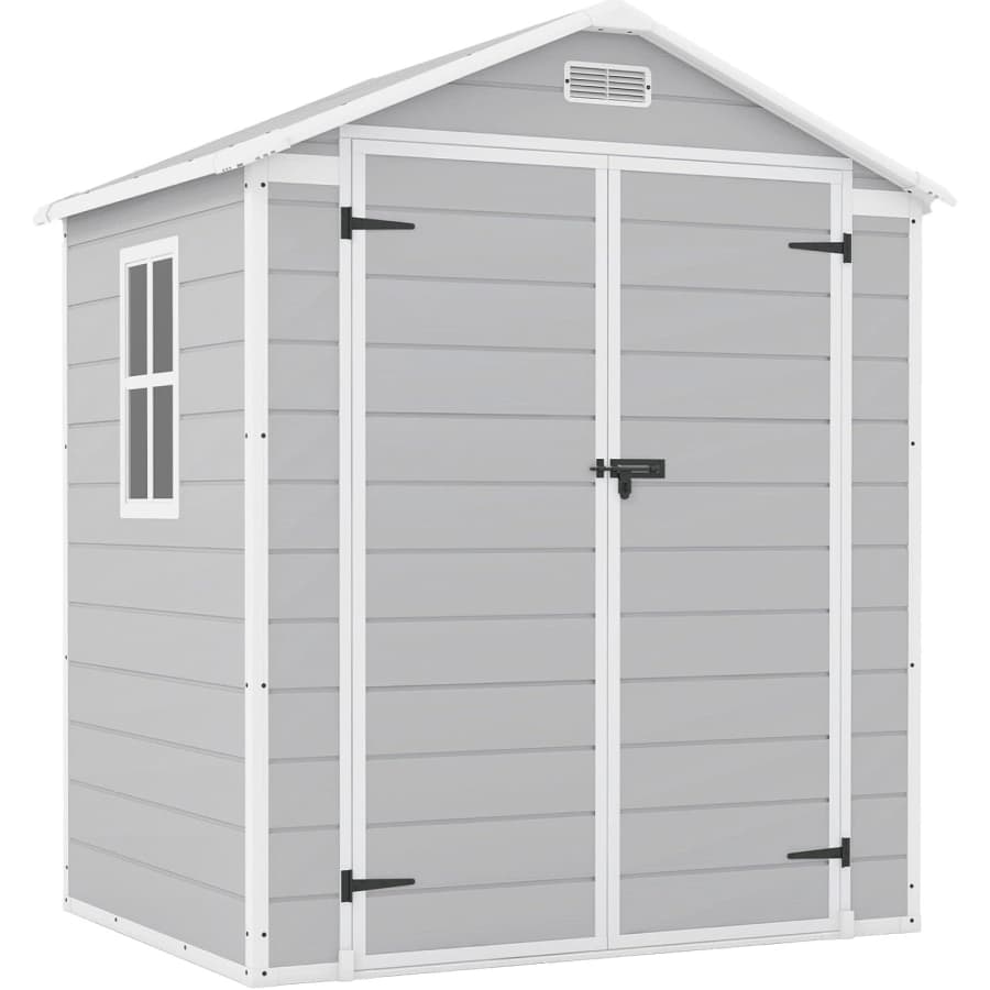 Patiowell 6x4-Foot Plastic Outdoor Storage Shed: $370 Patiowell 6x4-Foot Plastic Outdoor Storage Shed: $370