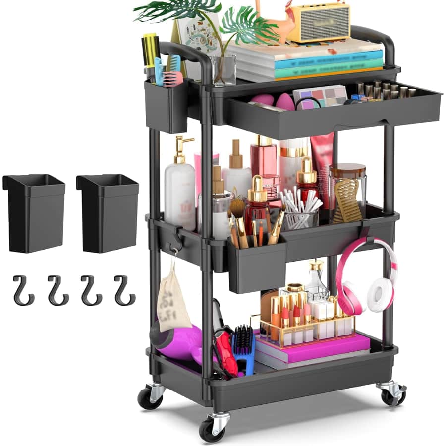 Goovilla 3 Tier Rolling Utility Cart: $21