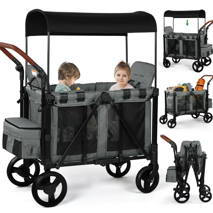 Vomeast 3-in-1 Wagon Stroller w/ Canopy: $189.99 Vomeast 3-in-1 Wagon Stroller w/ Canopy: $189.99