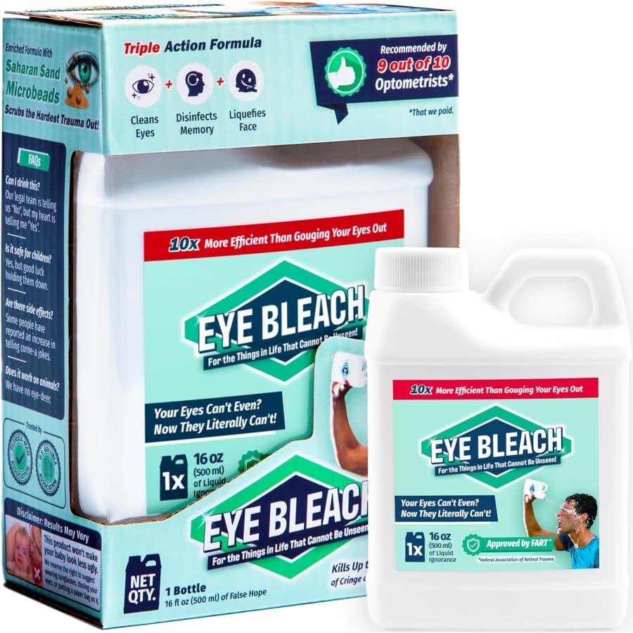 Witty Yeti Eye Bleach Gag Gift: $8.99 Witty Yeti Eye Bleach Gag Gift: $8.99