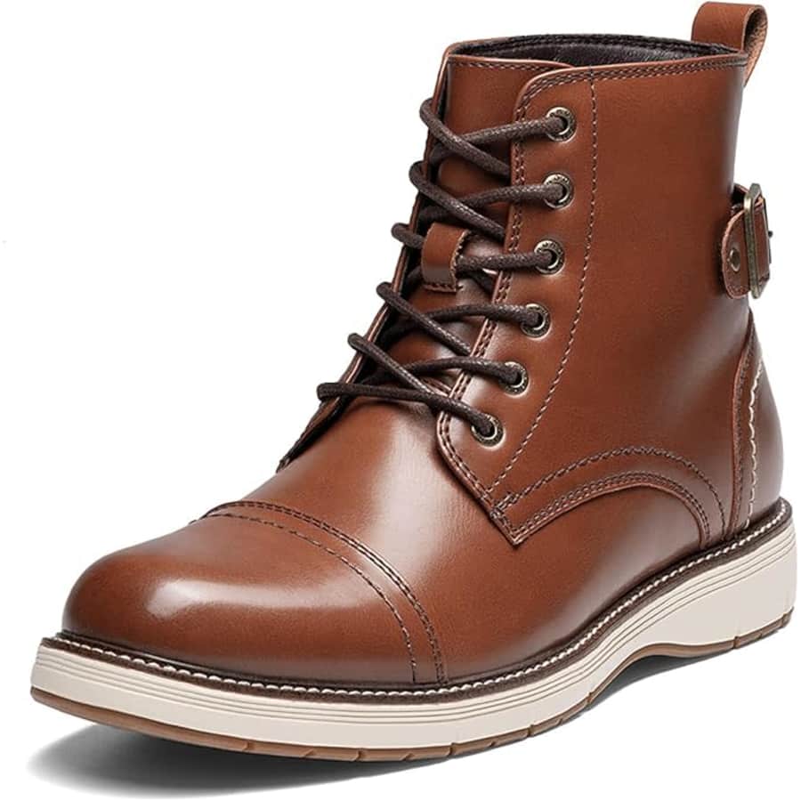 Bruno Marc Men's Lace-Up Motorcycle Boots: $29.99