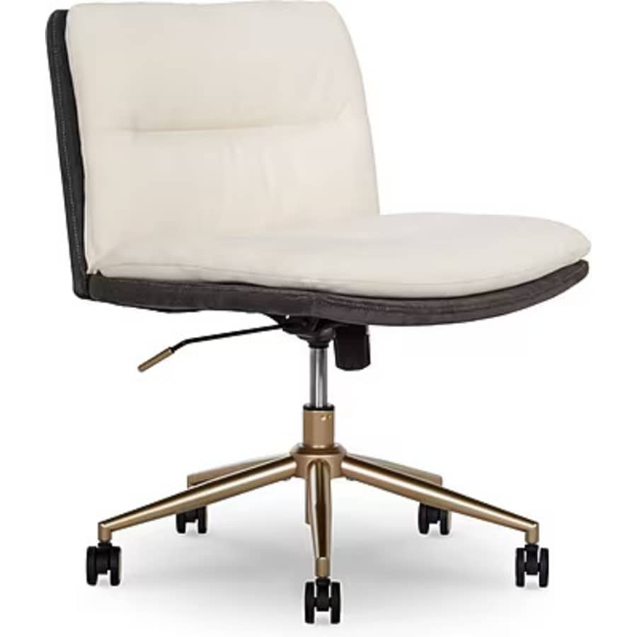 Elle Decor Ariana Armless Ergonomic Swivel Desk Chair: $100 Elle Decor Ariana Armless Ergonomic Swivel Desk Chair: $100