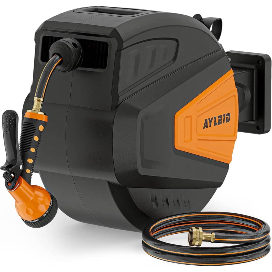 Ayleid 1/2" x 100-Foot Retractable Garden Hose Reel: $100