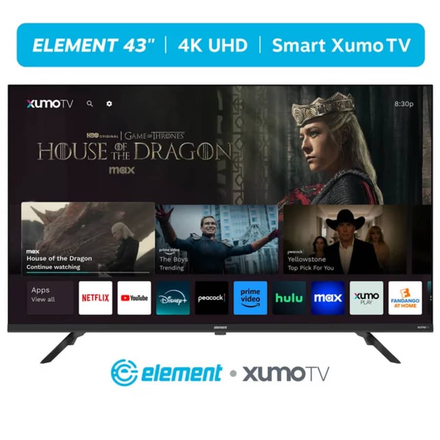 Element E550AE43C-G 43" HDR 120Hz 4K UHD LED Smart TV: $118