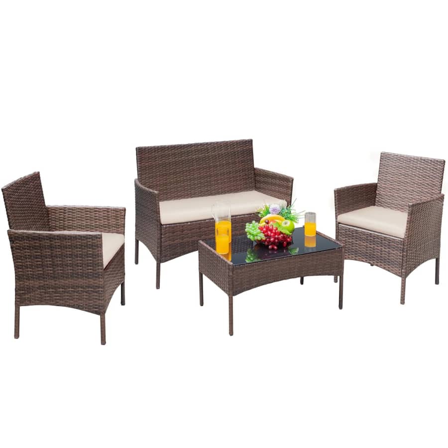 4-Piece Patio Furniture Set: $100 4-Piece Patio Furniture Set: $100