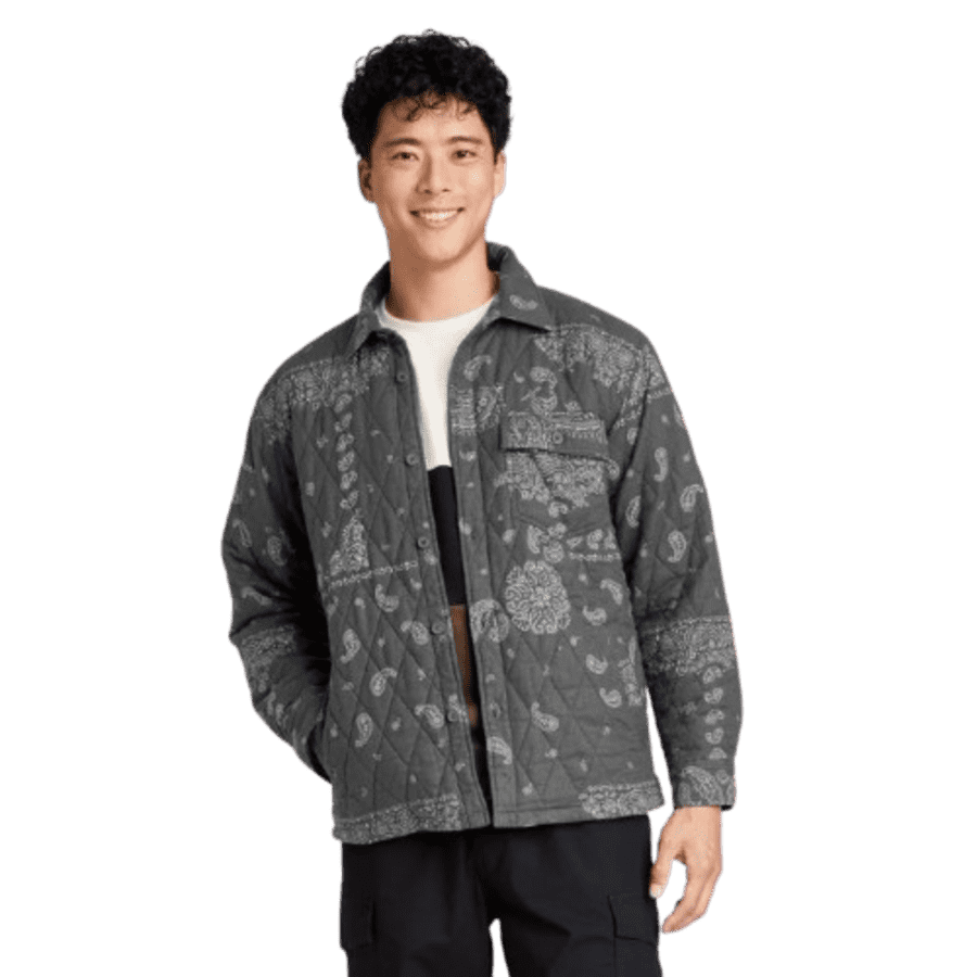 Original Use Men's Quilted Shirt Jacket: $12.99