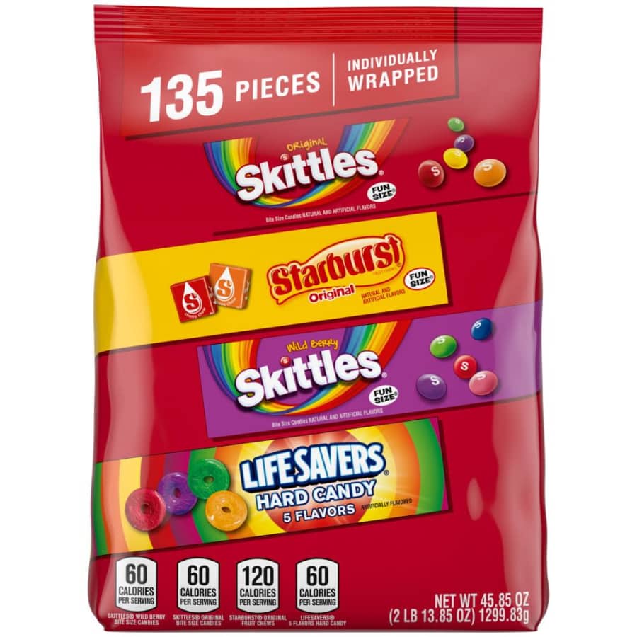 Skittles, Starburst, & Life Savers 135-Piece Fruity Candy Bulk Assortment: $9 via Sub & Save Skittles, Starburst, & Life Savers 135-Piece Fruity Candy Bulk Assortment: $9 via Sub & Save