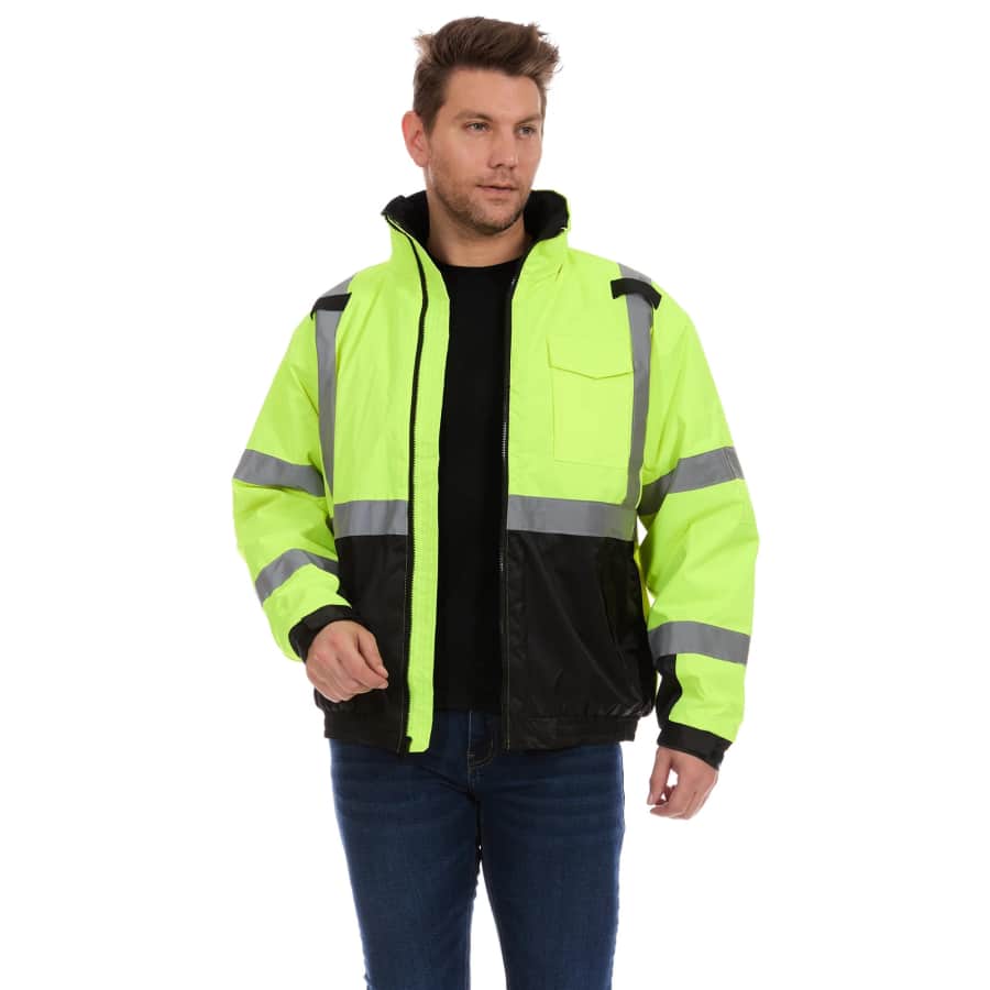 Bass Creek Outfitters Men's Oxford Insulated Safety Work Jacket w/ Hood: $34.99 Bass Creek Outfitters Men's Oxford Insulated Safety Work Jacket w/ Hood: $34.99