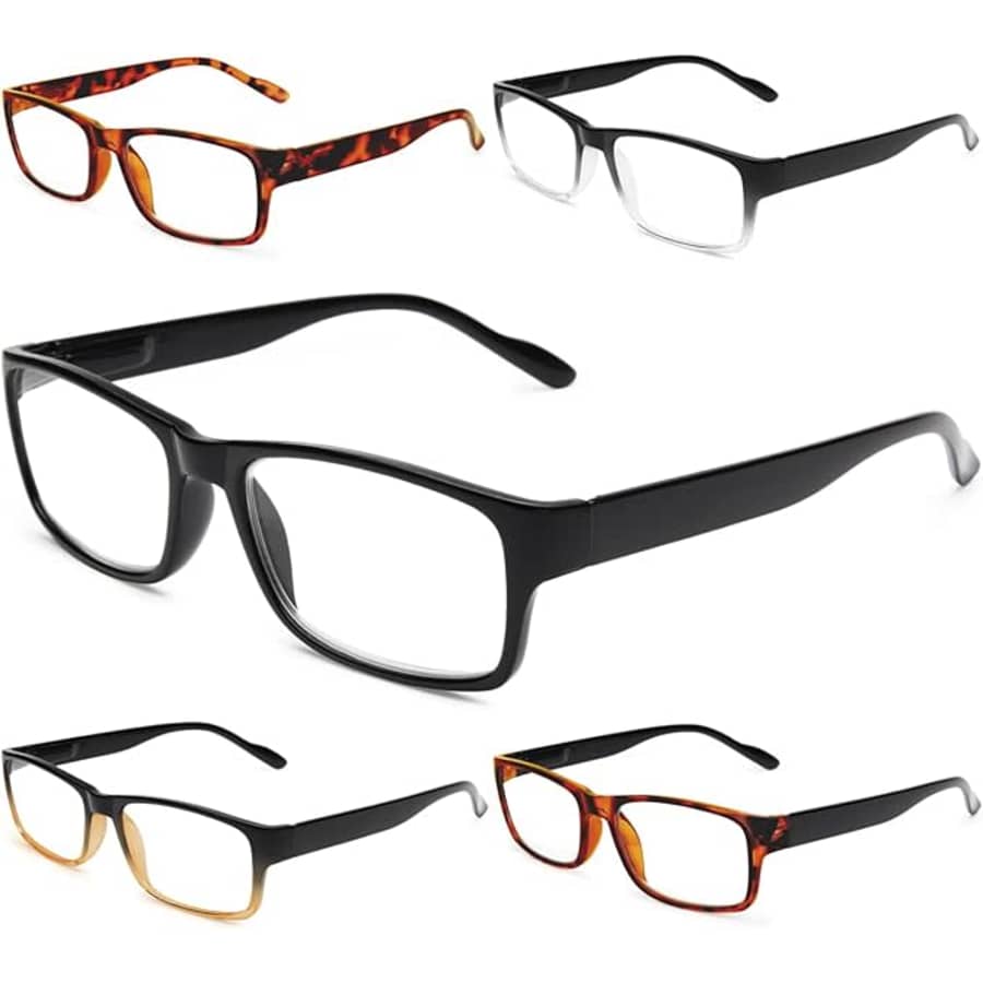 Blue Light Protectant Reading Glasses 5-Pack: $12