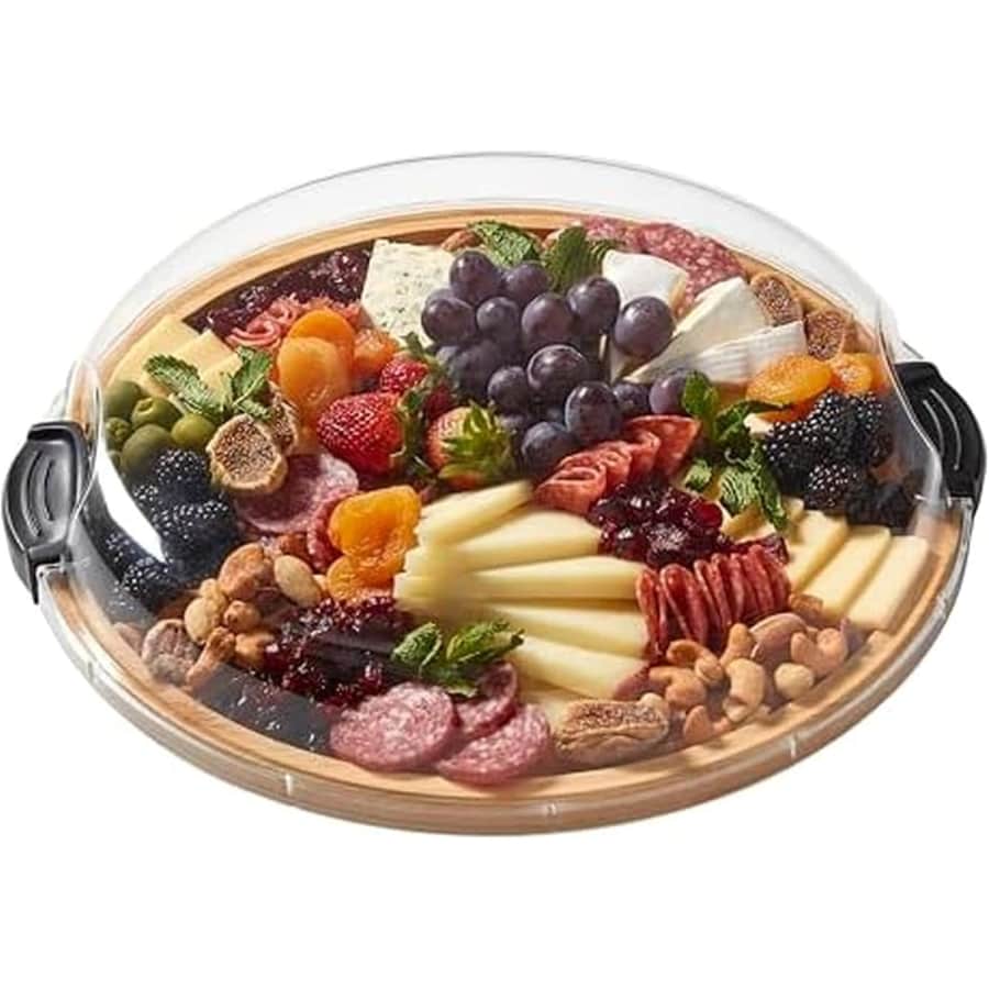 Farberware Bamboo Cutting Board with Compartment: $24.99