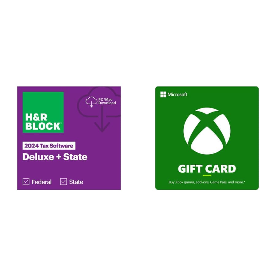 H&R Block Tax Software Deluxe + State 2024 for Windows/Mac + $20 Xbox eGift Card: $39.99