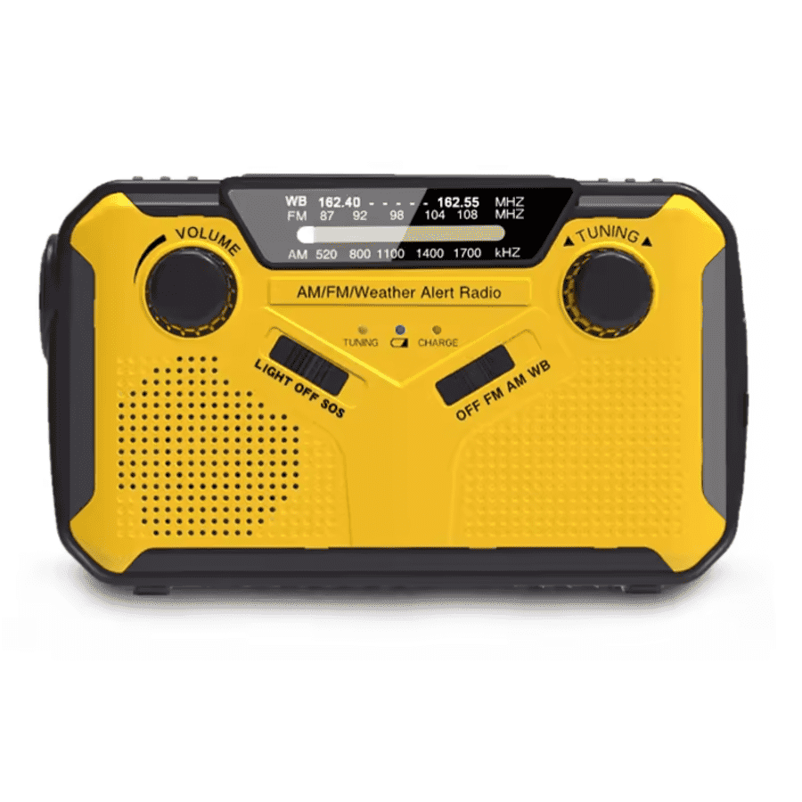 SY369 Portable AM/FM Weather Radio: $12.99