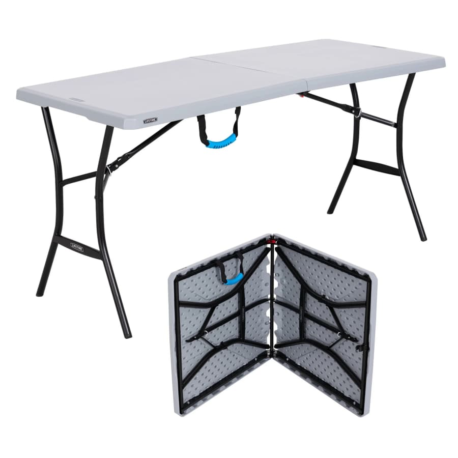 Lifetime 5-Foot Rectangle Fold-in-Half Table: $45