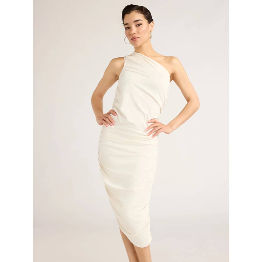 Sofia Jeans Women's One Shoulder Shirred Dress: $7.44