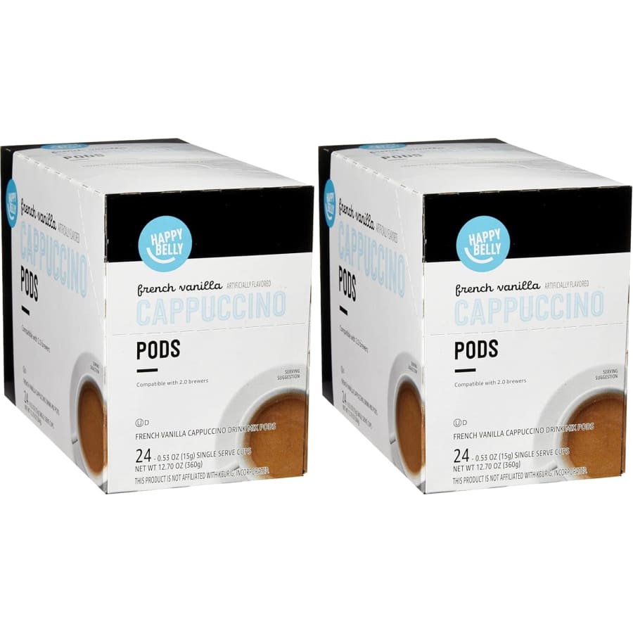 Happy Belly 2.0 K-Cup Cappuccino Coffee Pods 48-Pack: $14 Happy Belly 2.0 K-Cup Cappuccino Coffee Pods 48-Pack: $14