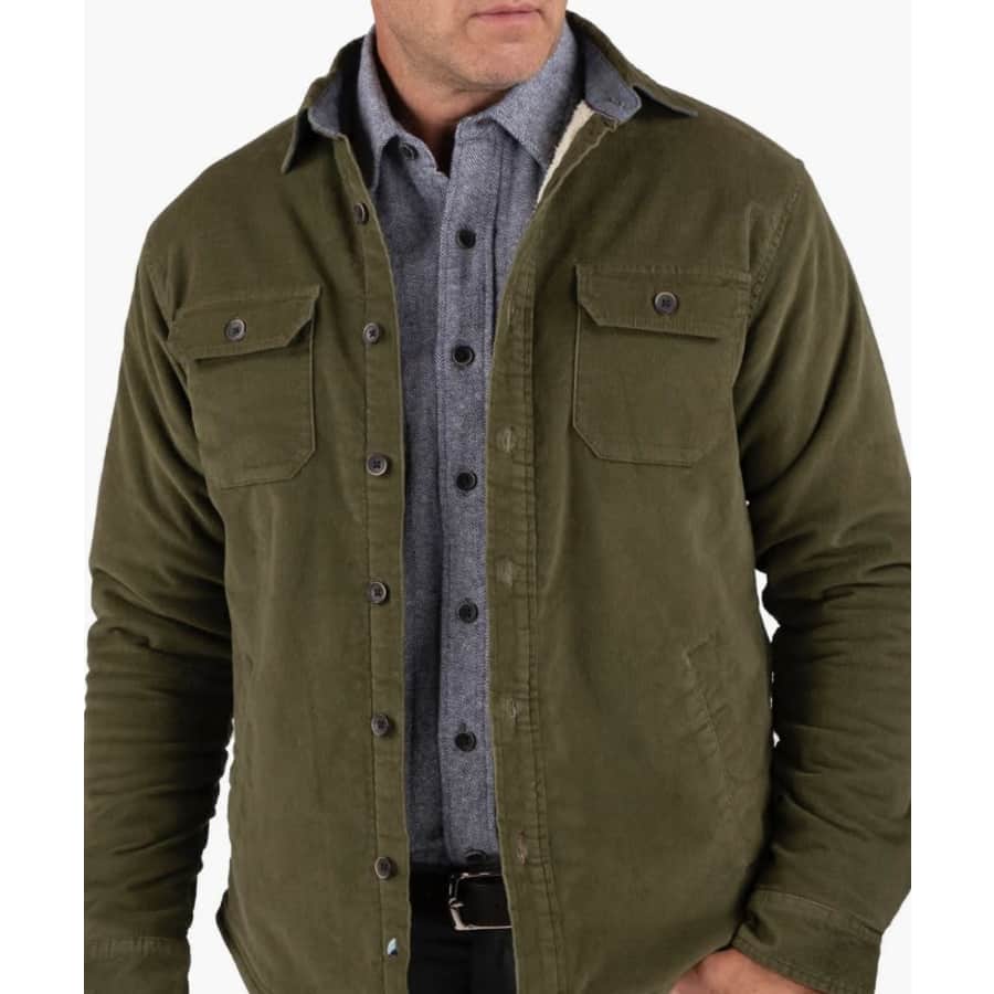 Tailor Vintage Men's Shearling Lined Corduroy Shirt Jacket: $18 Tailor Vintage Men's Shearling Lined Corduroy Shirt Jacket: $18