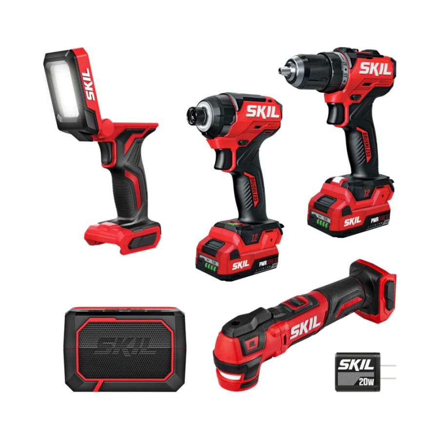 Skil PWR Core 12-volt 5-Tool Brushless Power Tool Combo Kit: $79 Skil PWR Core 12-volt 5-Tool Brushless Power Tool Combo Kit: $79