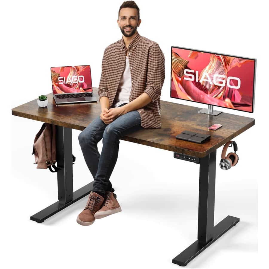 Siago 48" Electric Sit/Stand Desk: $100 w/ Prime Siago 48" Electric Sit/Stand Desk: $100 w/ Prime