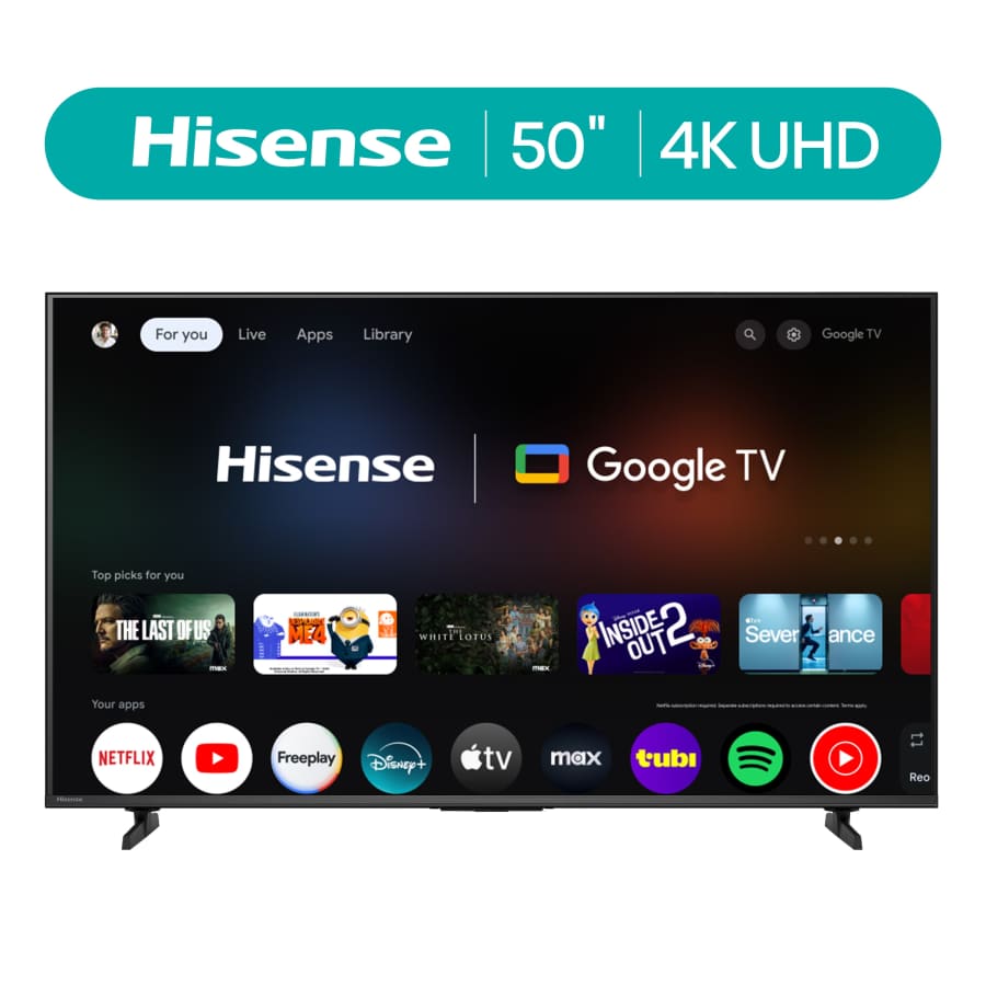 Hisense 50H5BG Class H5 50" 4K UHD Google Smart TV (2025): $178